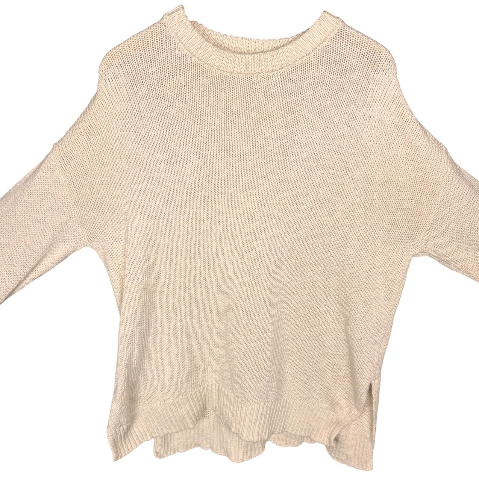 Quince Quince Oversized Sweater Womens Medium Cream Linen Blend Size M / US 6-8 / IT 42-44 - 7 Thumbnail