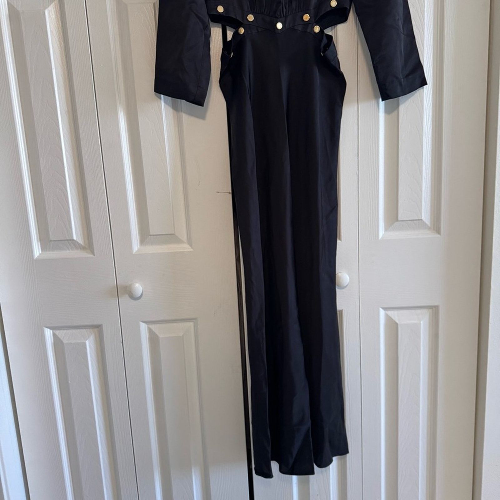 Sandro NWT! Sandro Eleganzia Cutout Satin Finish Maxi Dress Size 34 Size XS / US 0-2 / IT 36-38 - 4 Thumbnail