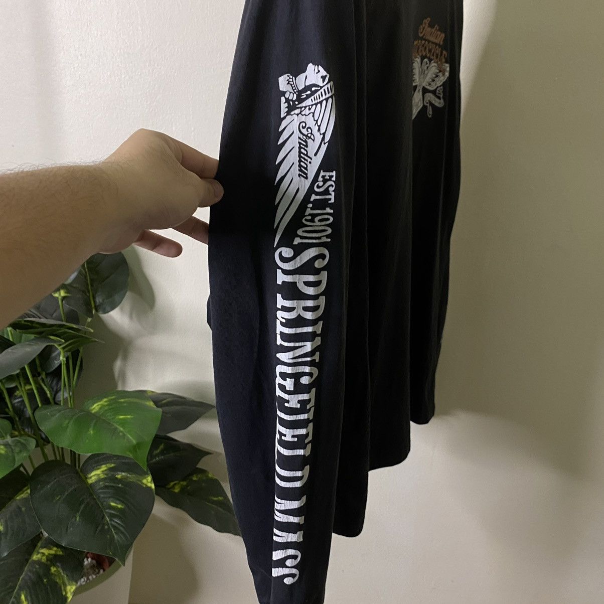 Harley Davidson × Indian Motorcycle × Vintage Y2K Indian Motorcycle Springfield Mass Harley Davidson Style Size US L / EU 52-54 / 3 - 7 Thumbnail
