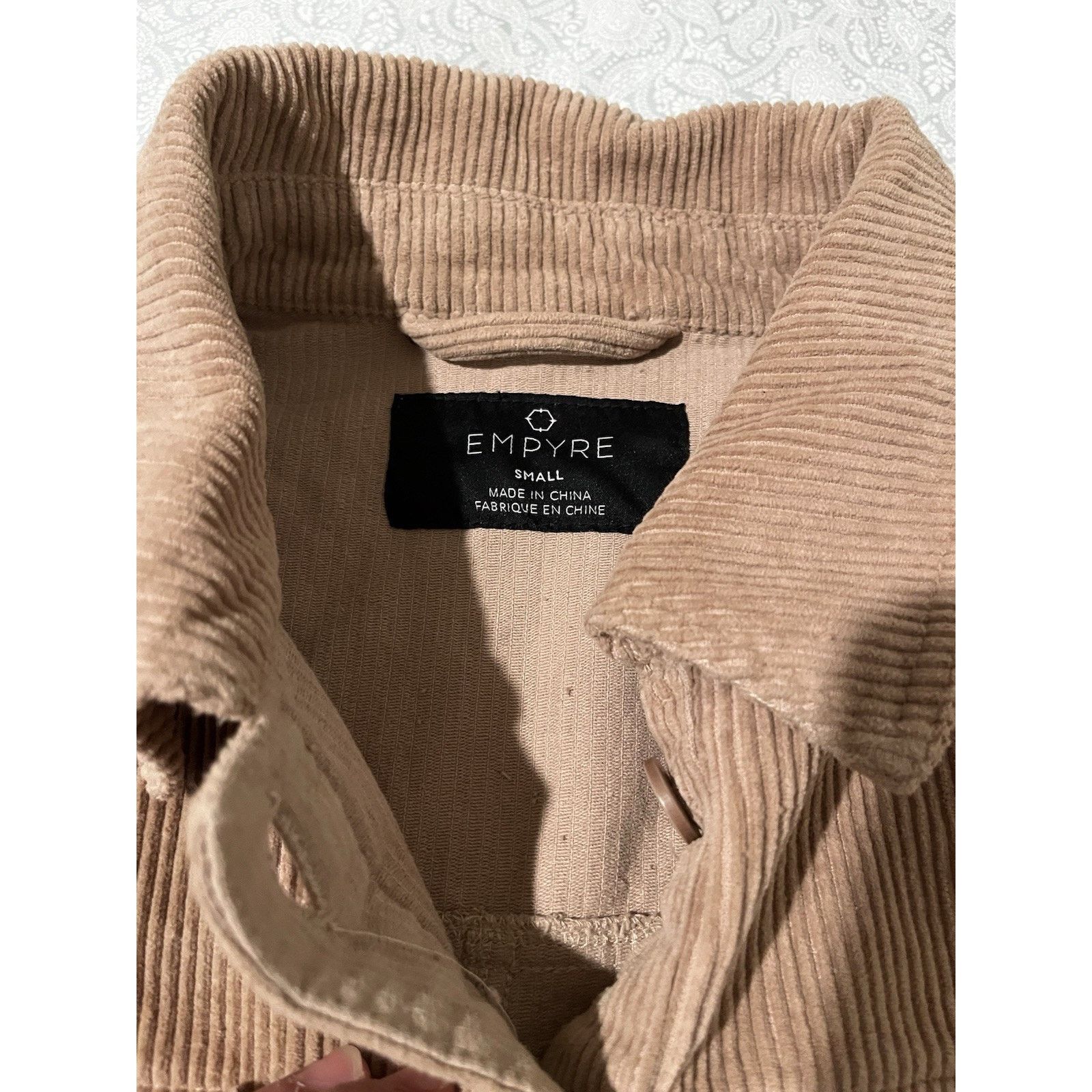 Empyre Empyre Corduroy Shacket Womens Small Oversized Tan Button Up Size S / US 4 / IT 40 - 10 Thumbnail