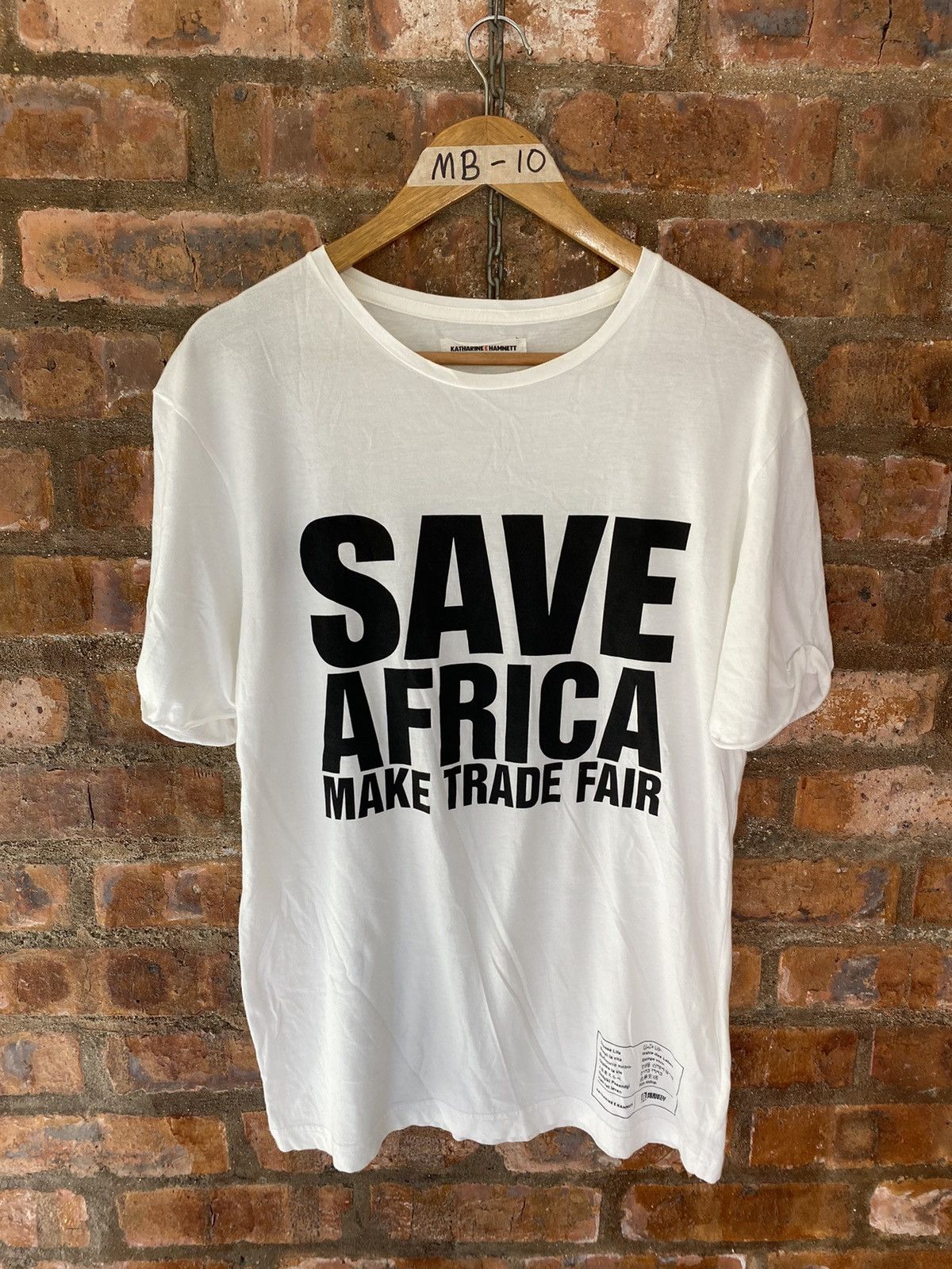 Katharine Hamnett London 1990s Save Africa Poem tee Size US M / EU 48-50 / 2 - 2 Thumbnail