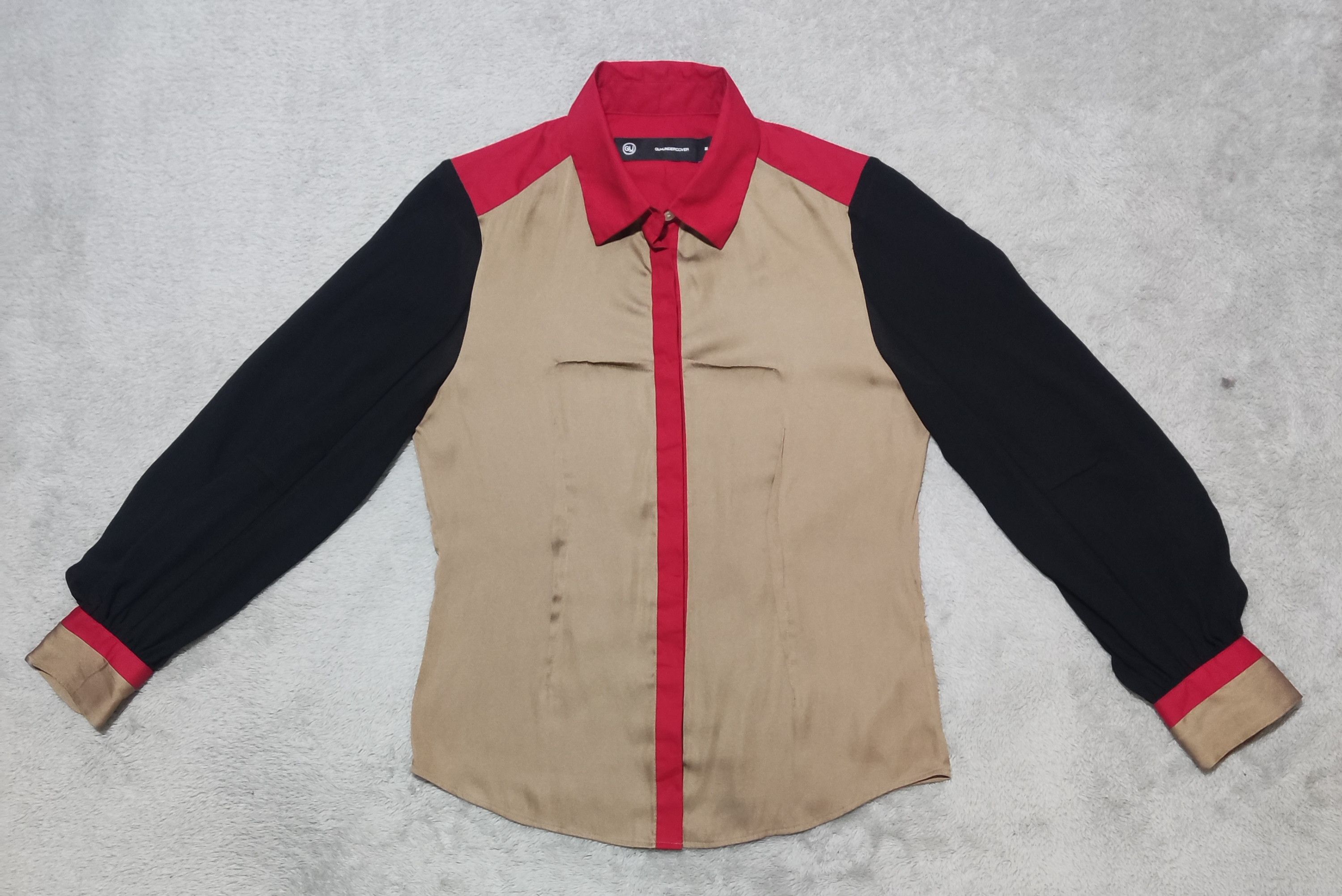GU × Undercover GU x Undercover Tri-Tone Colorblock Button Up Shirts Size M / US 6-8 / IT 42-44 - 1 Thumbnail