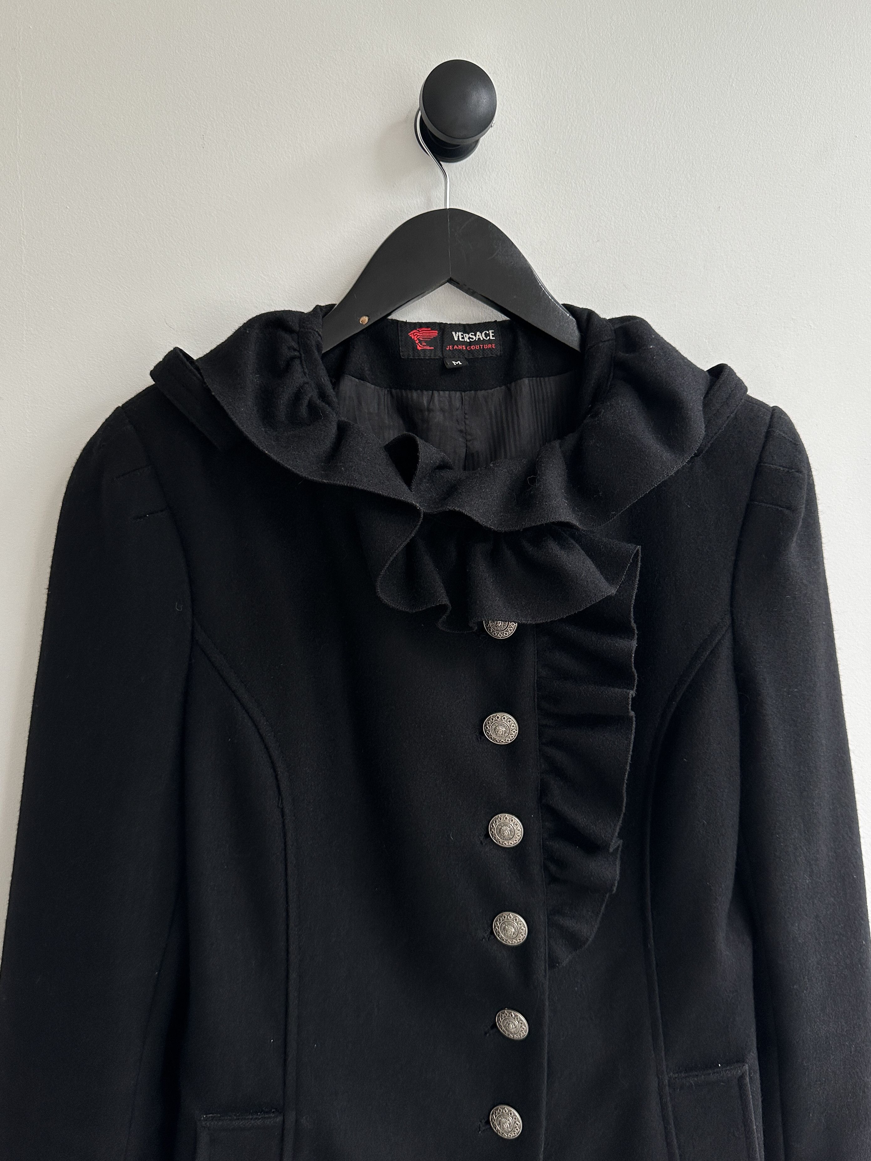 Versace Vintage Versace Jeans Couture Wool Coat Jacket Size M / US 6-8 / IT 42-44 - 4 Thumbnail