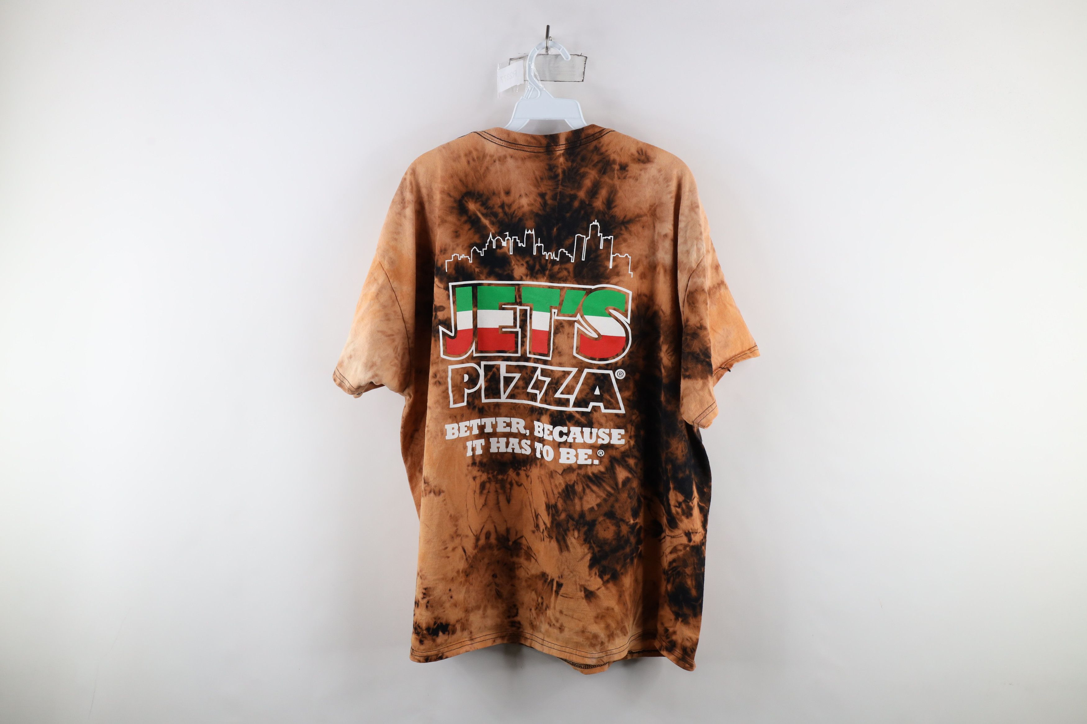 Vintage Vintage Streetwear Acid Wash Jets Pizza Short Sleeve T-Shirt Size US XXL / EU 58 / 5 - 8 Thumbnail