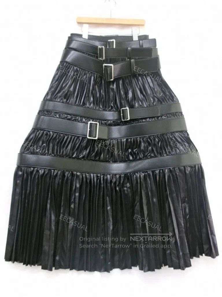 Junya Watanabe Junya Watanabe size S Black layered belt half skirt Size 24" / US 00 / IT 34 - 3 Thumbnail