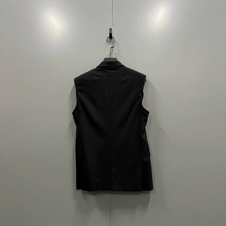 Givenchy Givenchy Black Notched Lapel Suit Vest Size US XL / EU 56 / 4 - 2 Thumbnail