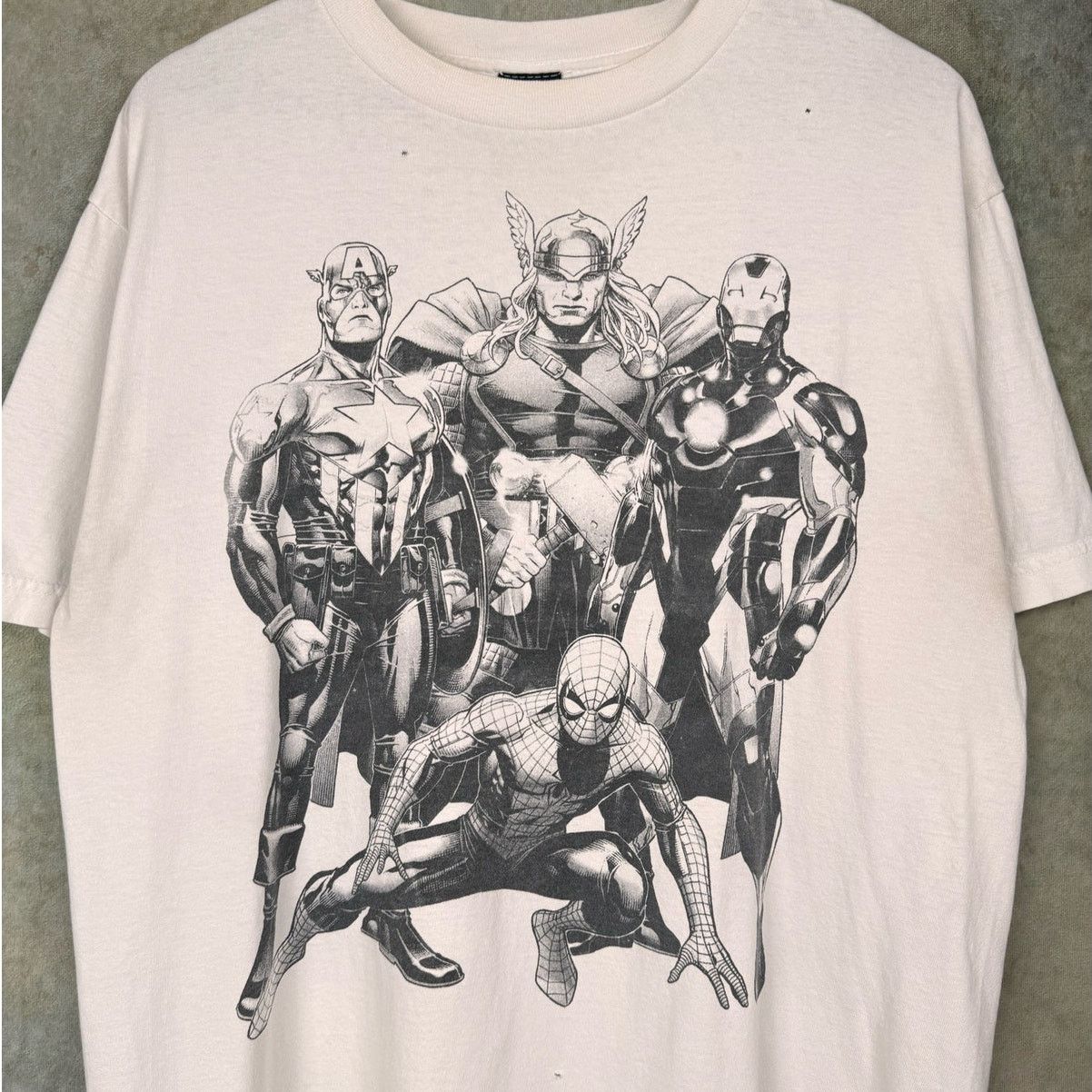 Marvel Comics × Vintage VTG Y2K Marvel Mad Engine Graphic T Shirt Sz L Black White Size US L / EU 52-54 / 3 - 4 Thumbnail