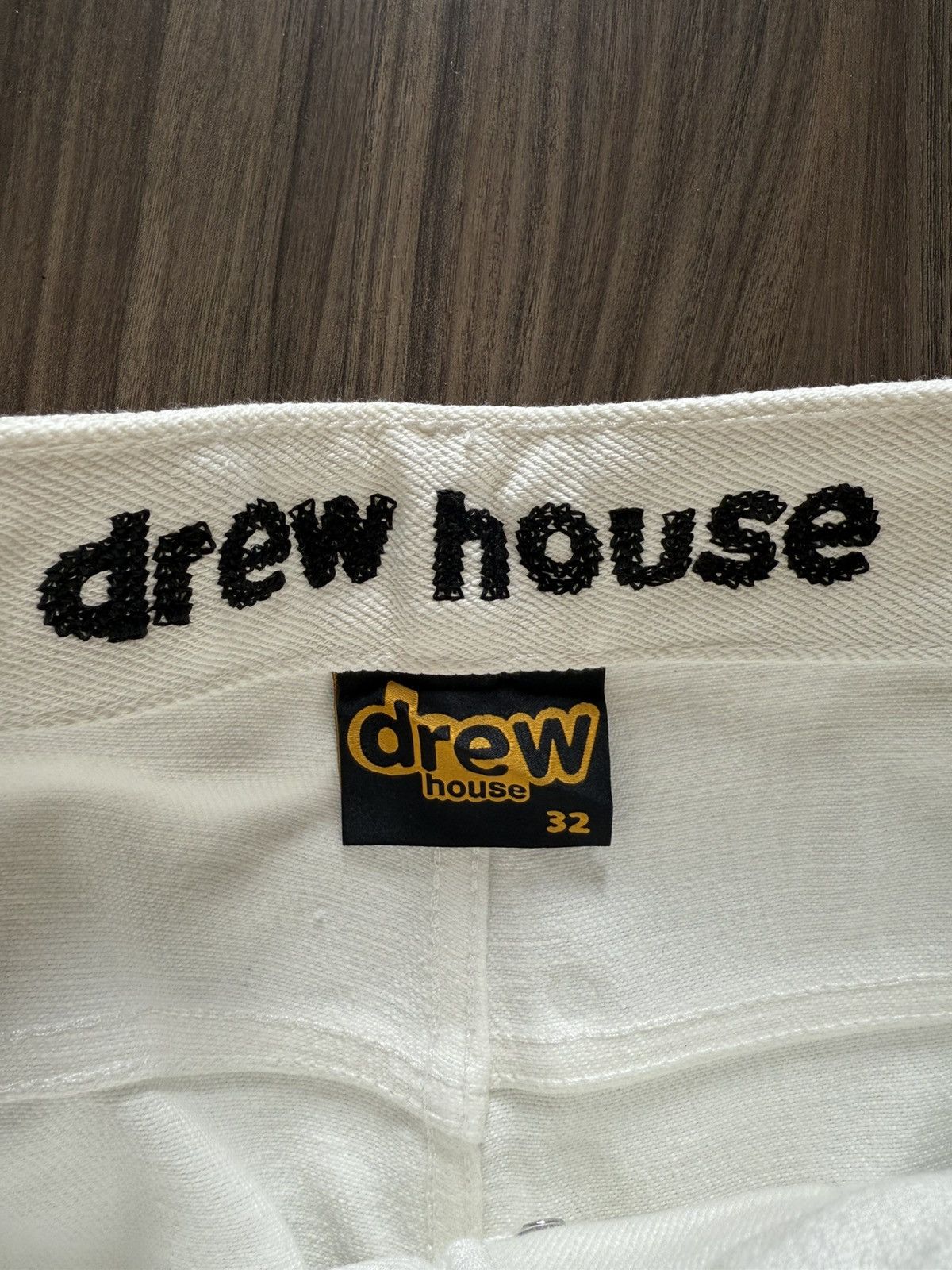Drew House Drew House Selvedge Wide Leg Jean White 32 DS New In Bag Size US 32 / EU 48 - 4 Thumbnail