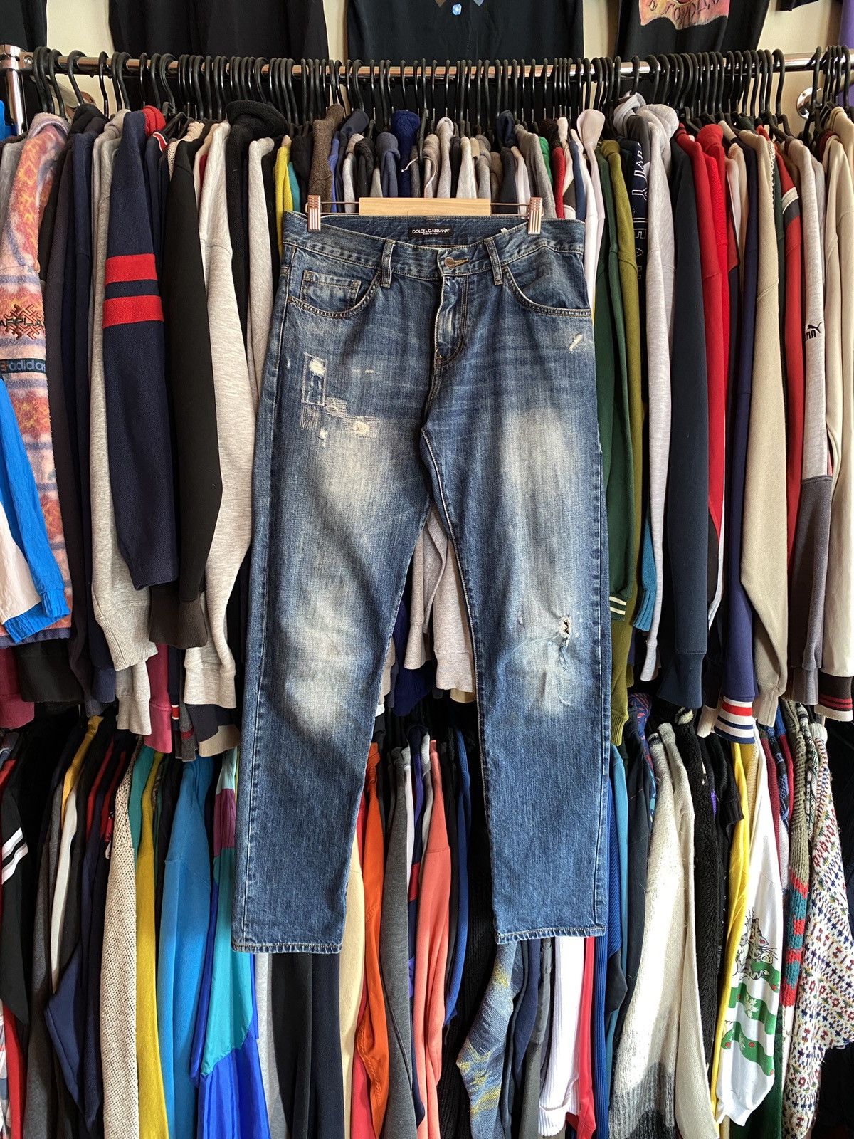 Dolce & Gabbana VINTAGE DOLCE & GABBANA DISTRESSED JEANS Y2k Size US 32 / EU 48 - 1 Thumbnail