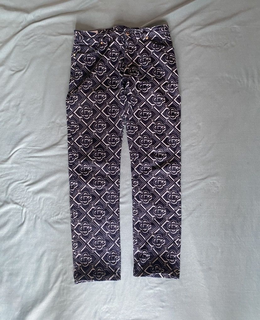 Casablanca Casablanca Navy OG Monogram Jacquard Jeans Size US 32 / EU 48 - 1 Thumbnail