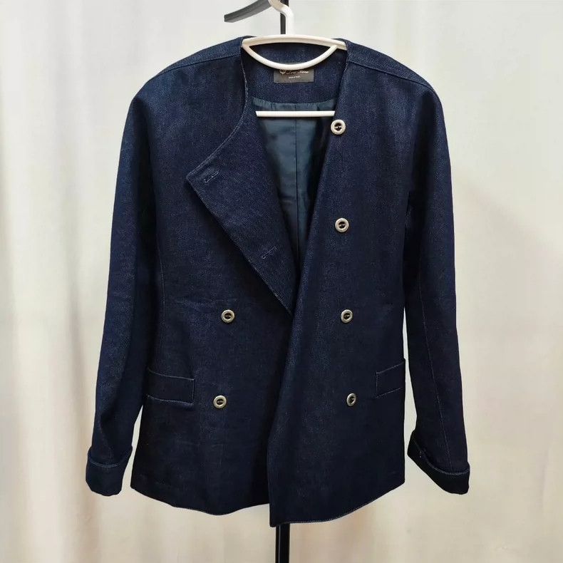 Loro Piana LORO PIANA Blue denim jacket in size 40 Size XS / US 0-2 / IT 36-38 - 1 Thumbnail