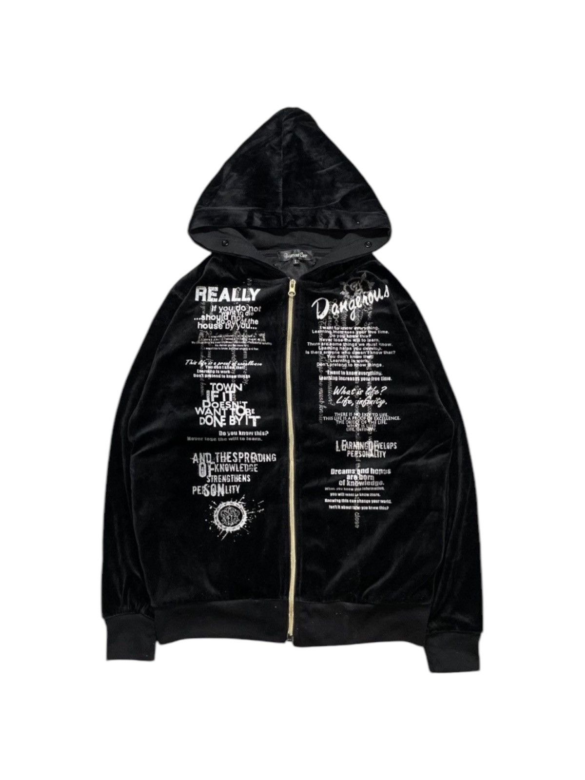 Japanese Brand × Other Beaumont Carr Poem Velvet Hoodie Zip Size US L / EU 52-54 / 3 - 1 Thumbnail
