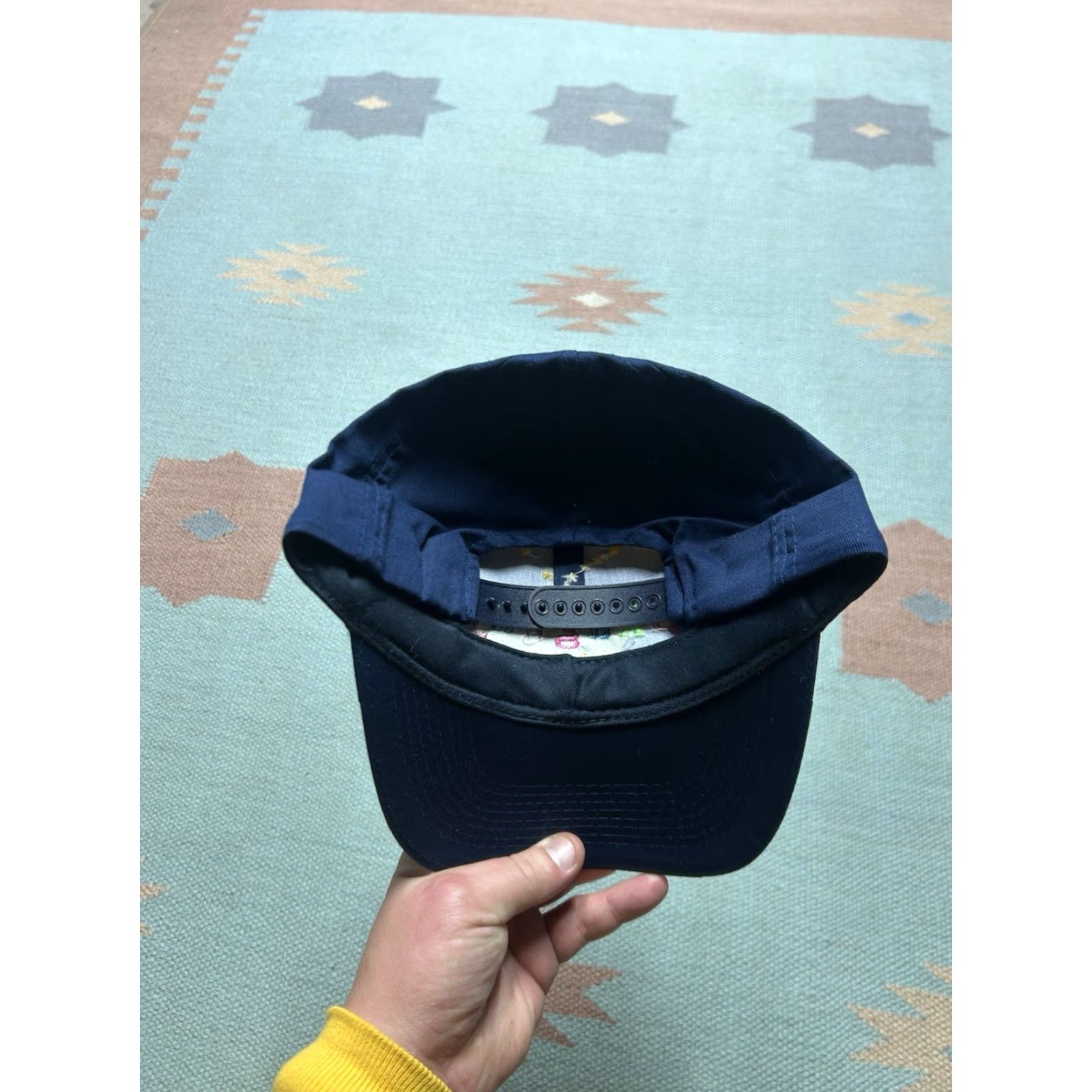 Rainbow VINTAGE Rainbow SnapBack Hat Cap Skagway Alaska Flag Big Dipper Stars Navy Blue Rainbow Men Adjustable Cap Size ONE SIZE - 4 Thumbnail