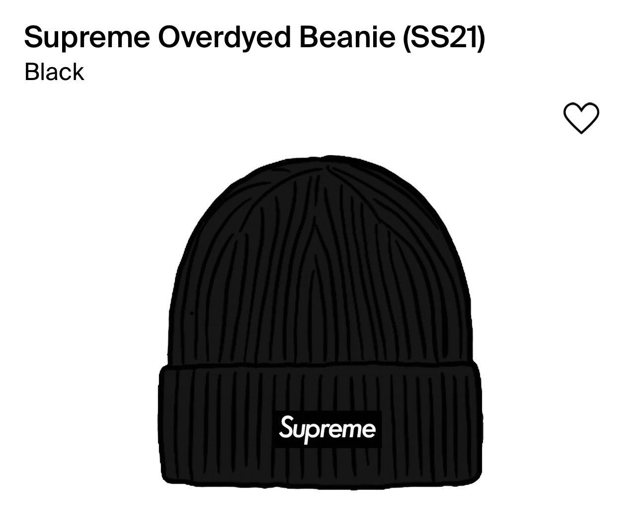 Supreme Overdyed Beanie Black SS25 | eBay Supreme SS22 Overdyed