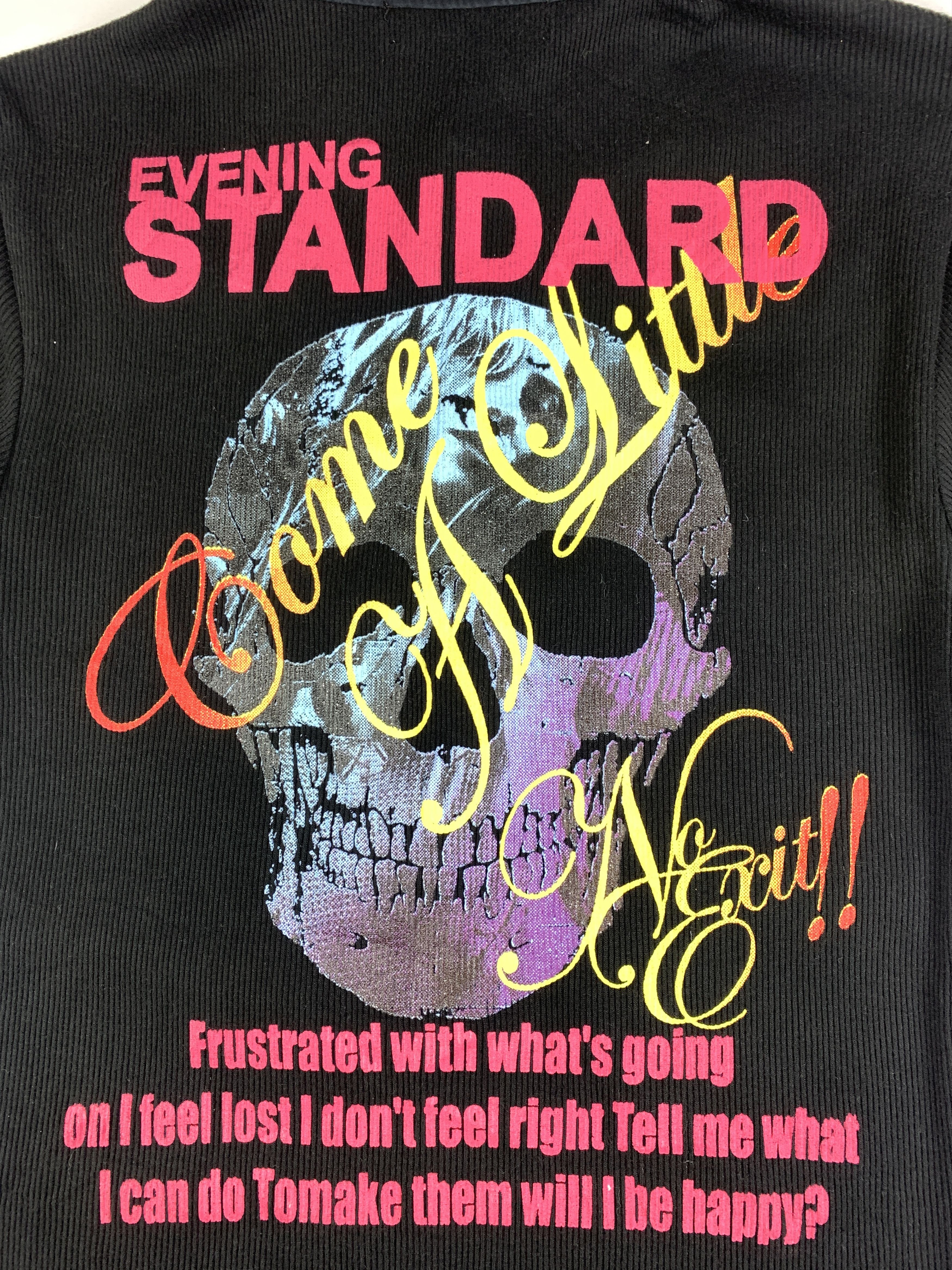In The Attic In The Attic Black Skull Poem Fitted Polo (M) Size M / US 6-8 / IT 42-44 - 5 Thumbnail