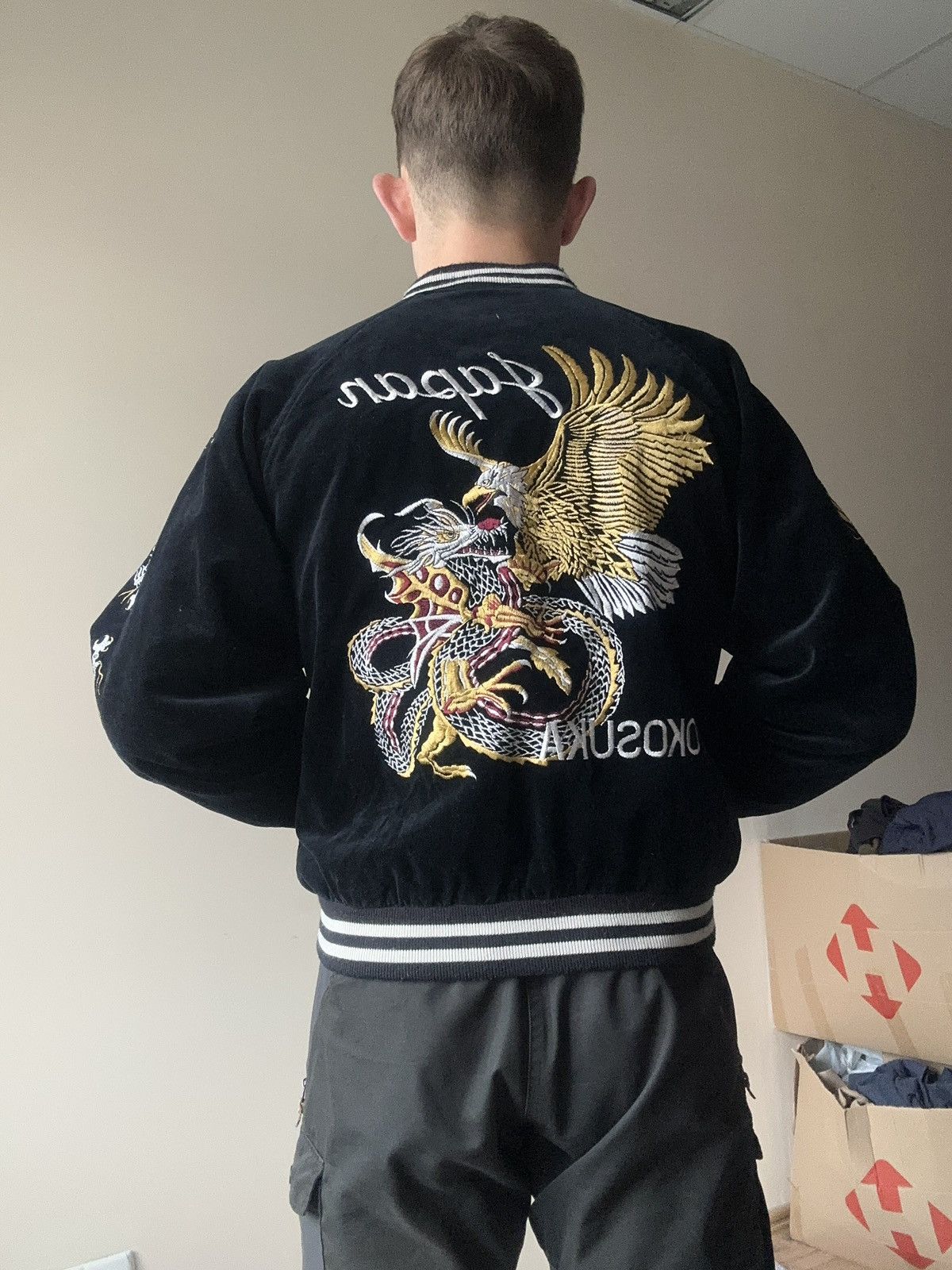 Other Sukajan Japan Yokosuka Embroidery Velvet Jacket Size US M / EU 48-50 / 2 - 3 Thumbnail