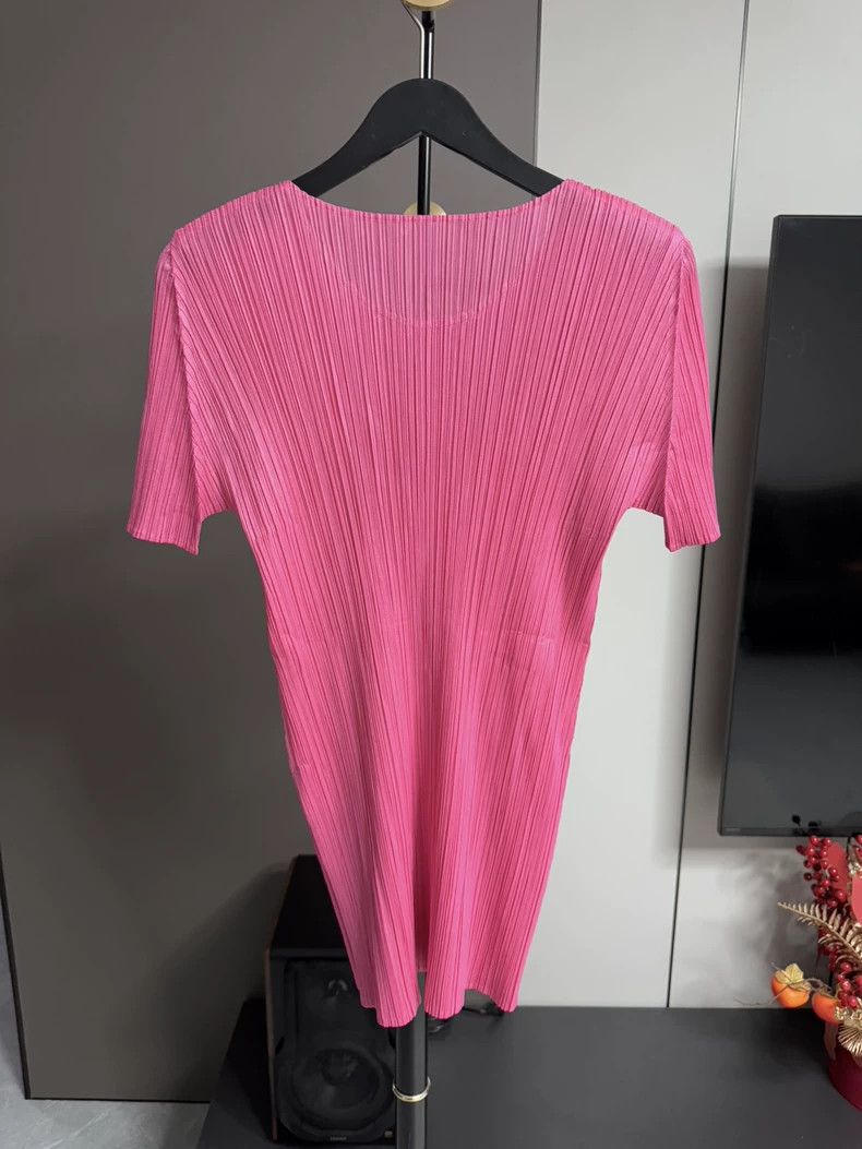 Issey Miyake issey miyake size:3 Pink pleated short sleeves Size XXS / US 00 / IT 34 - 2 Thumbnail