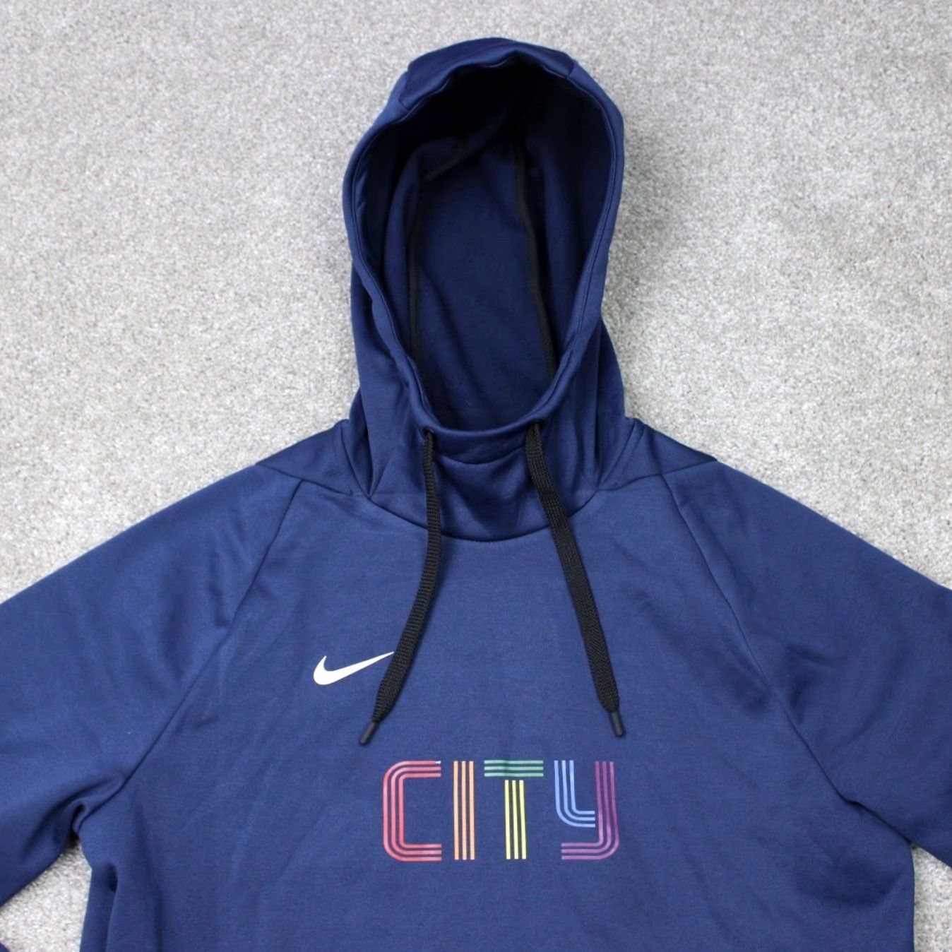 Nike Nike CITY Hoodie Mens Medium Blue Dri-Fit 100% Polyester Pullover Kangaroo Pocket Size US M / EU 48-50 / 2 - 3 Thumbnail