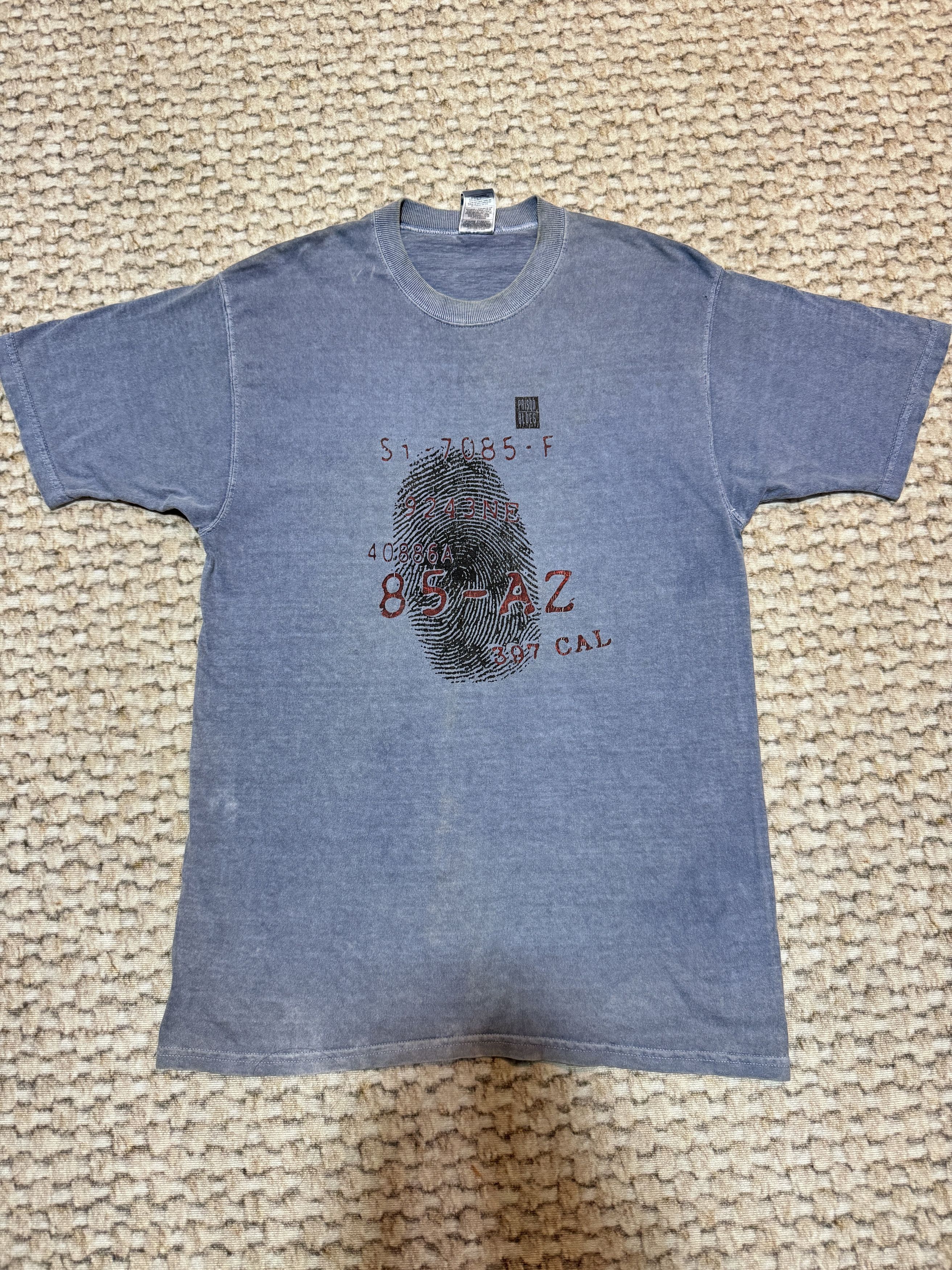 Vintage Vintage 90's Prison Blue Alcatraz Prison T shirt Size US M / EU 48-50 / 2 - 1 Thumbnail
