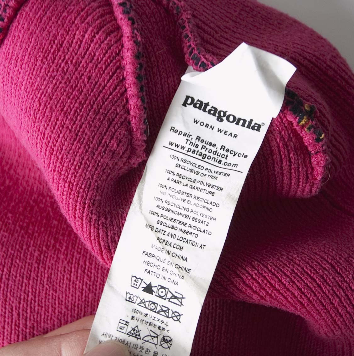 Patagonia Patagonia Beanie Winter Hat Pink / Blue Size ONE SIZE - 2 Thumbnail