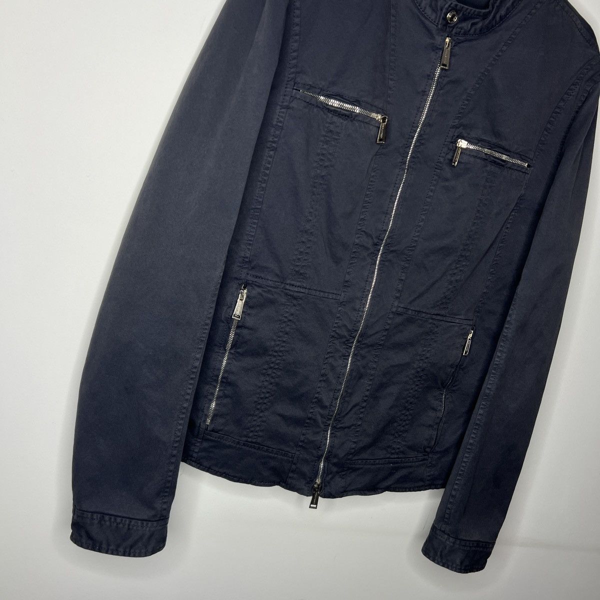 Dsquared2 Dsquared2 DSQ2 Motorcycle Zipper Denim Jacket Size US L / EU 52-54 / 3 - 3 Thumbnail