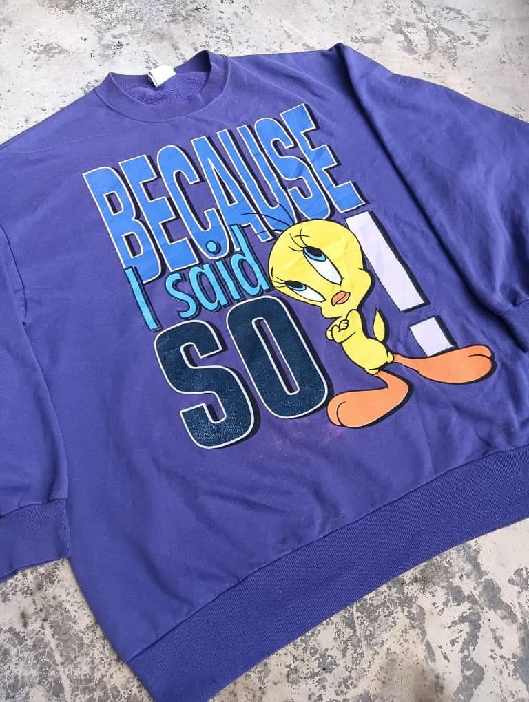 Cartoon Network × Vintage × Warner Bros Vintage 1997 Warner Bros Tweety Sweatshirt Crewneck Size US L / EU 52-54 / 3 - 3 Thumbnail
