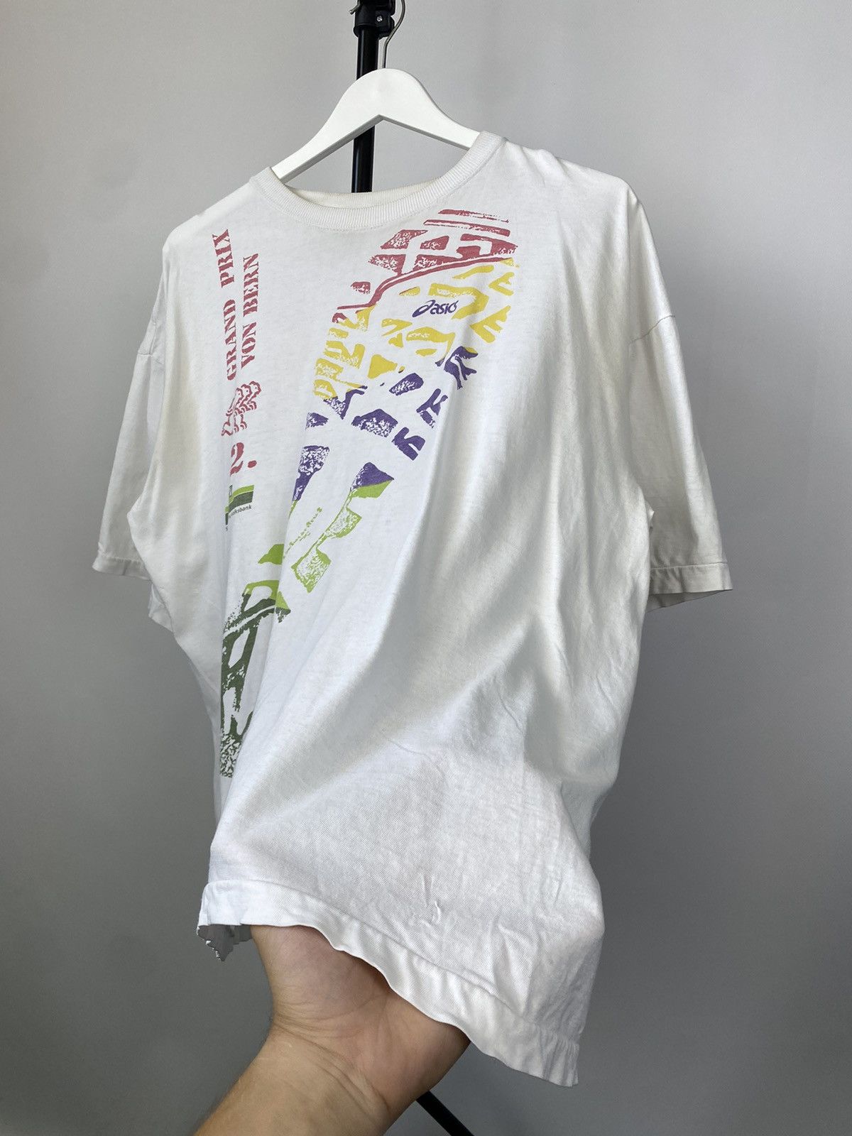 Asics × Vintage Vintage 80-90s ASICS Grand Prix Von Bern marathon t-shirt Size US XL / EU 56 / 4 - 3 Thumbnail