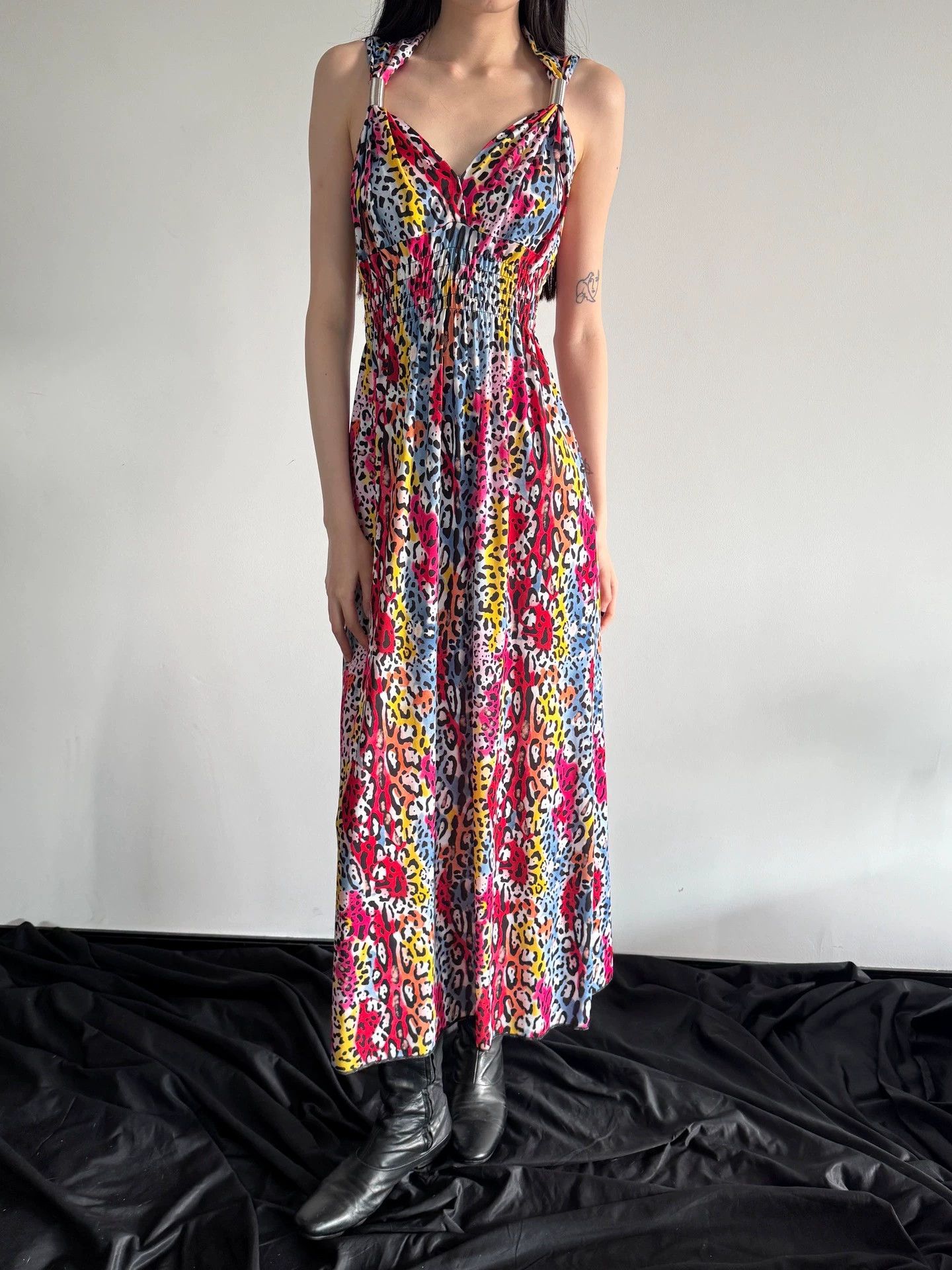 Other French Brand Leopard Print Dress 86B/64W/137L Size L / US 10 / IT 46 - 3 Thumbnail