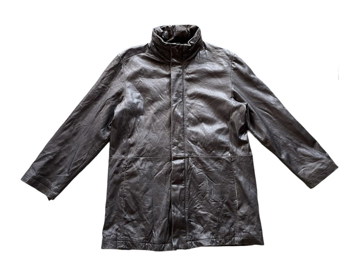 Japanese Brand Louis Chavlon Zipper Leather Jacket Matrix Size US L / EU 52-54 / 3 - 1 Thumbnail