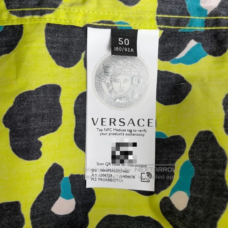 Versace Versace Printed single-breasted short sleeve lining Size US L / EU 52-54 / 3 - 5 Thumbnail