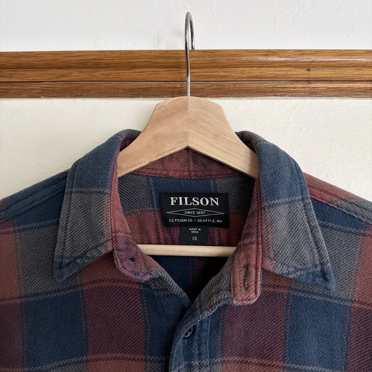 Filson FILSON Plaid Button Down Shirt - XS - Rust/Blue Size US XS / EU 42 / 0 - 3 Thumbnail