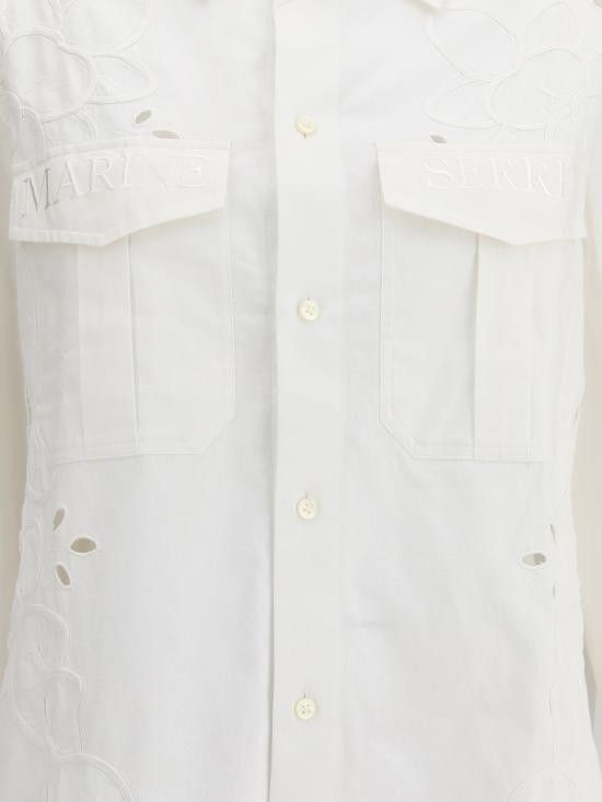 Marine Serre MARINE SERRE Women Shirts USI022AUWOV0045 WH20 WHITE Size XS / US 0-2 / IT 36-38 - 1 Preview