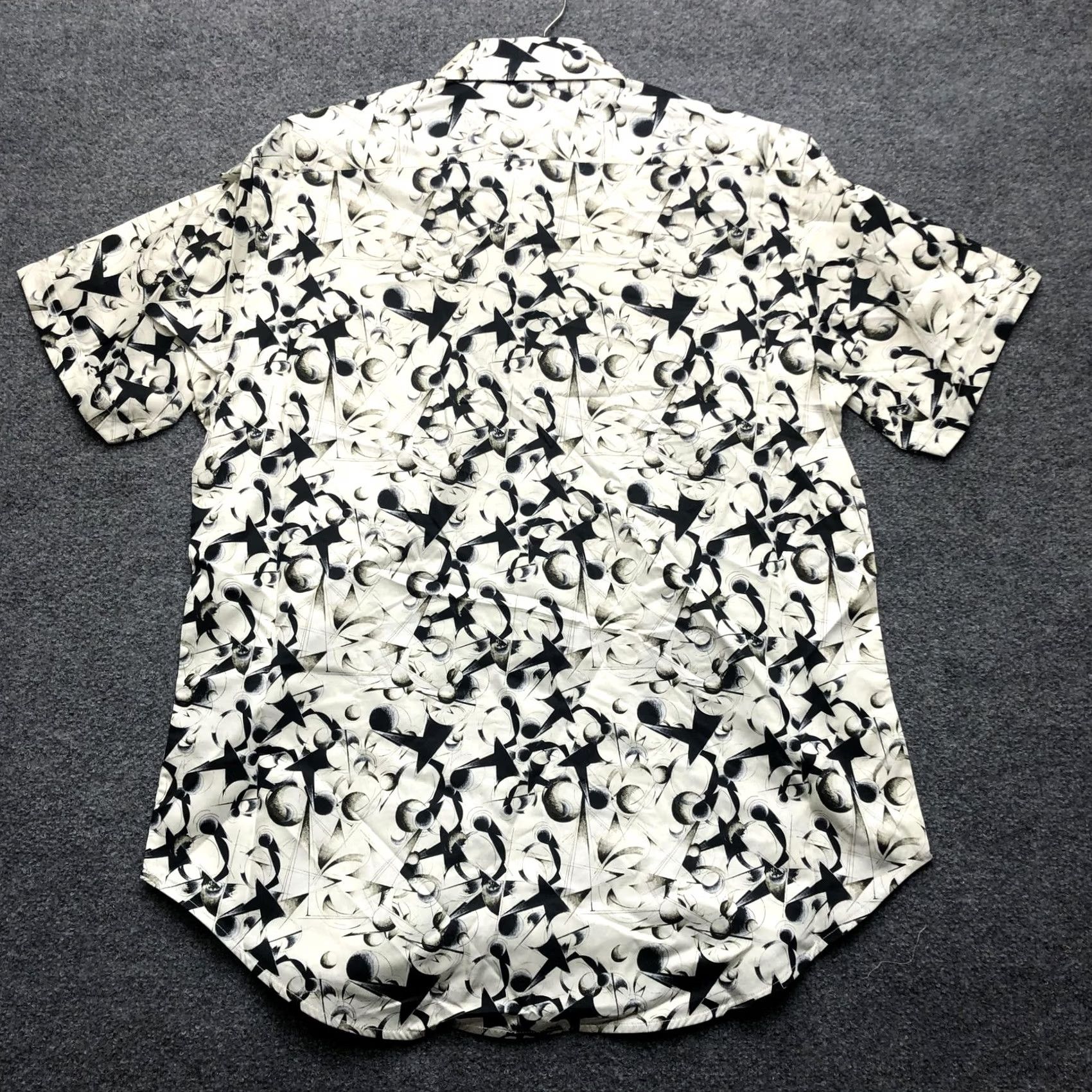 Robert Graham Robert Graham Shirt Mens Large White Geometric Short Sleeve Button Up Casual Size US L / EU 52-54 / 3 - 6 Thumbnail