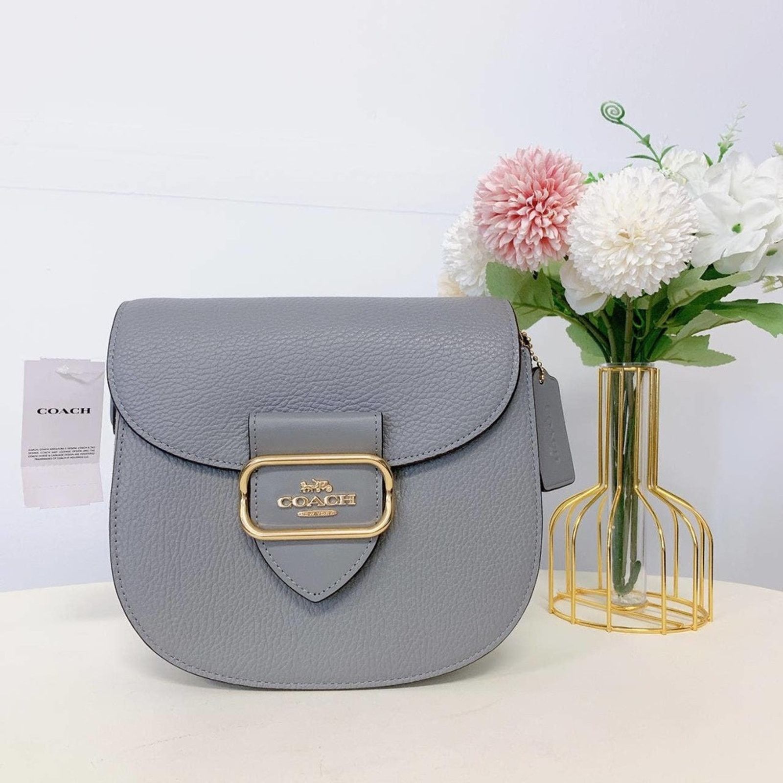 Coach Coach CF316 Morgan Saddle Bag IN Granite Size ONE SIZE - 2 Thumbnail