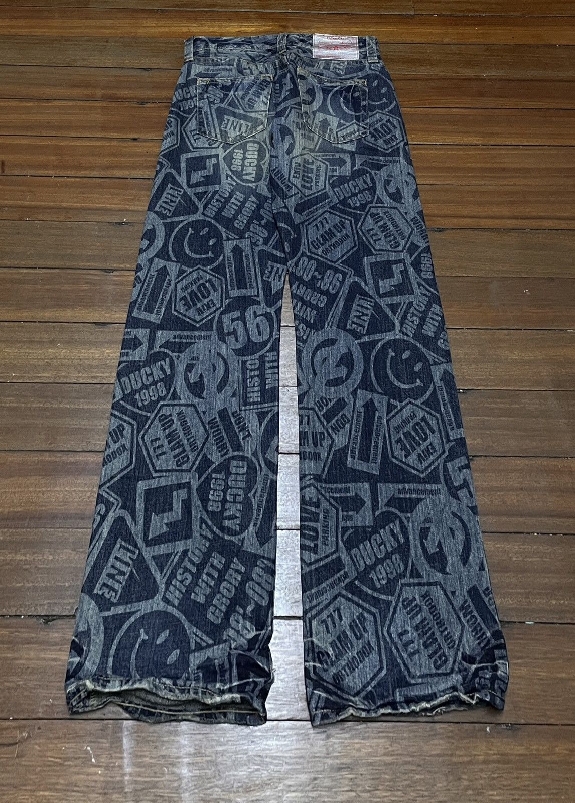 Hysteric Glamour Very Rare Vintage Japanese Brand Co&Lu Fullprint Jeans 1990s Size US 31 - 2 Thumbnail