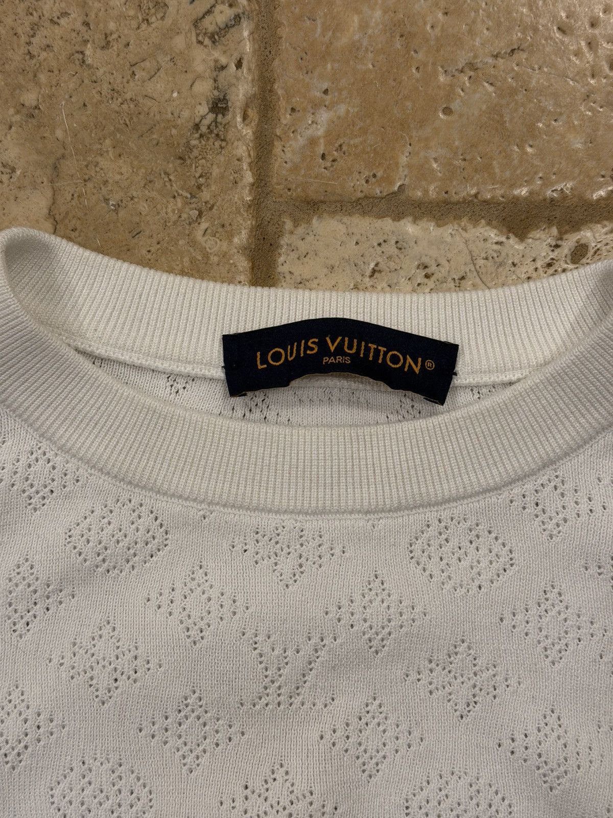 Louis Vuitton Louis Vuitton Monogram Pointelle Cotton Pullover Sweatshirt Size US XXL / EU 58 / 5 - 7 Thumbnail