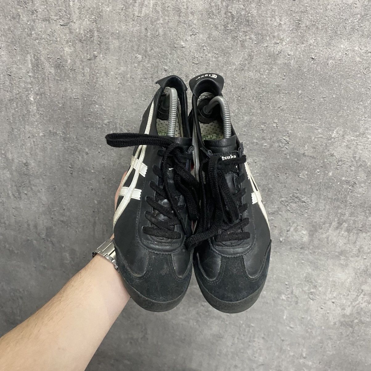 Asics Vintage Asics Onitsuka Tiger Black/White Low Top Sneakers Size US 6.5 / EU 39-40 - 5 Thumbnail