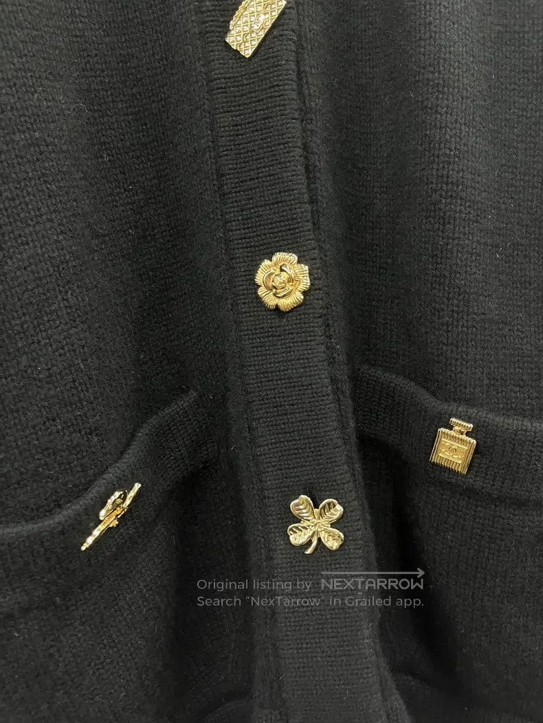 Chanel Chanel 22B black multi-element silhouette cashmere knitted Size XXS / US 00 / IT 34 - 2 Thumbnail