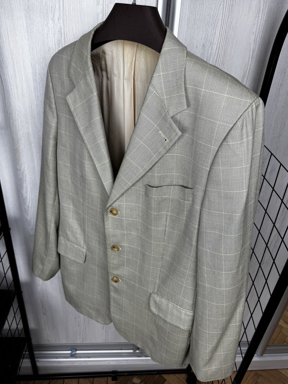 Yves Saint Laurent Yves Saint Laurent vintage checkered 3 button blazer Size 44R - 7 Thumbnail