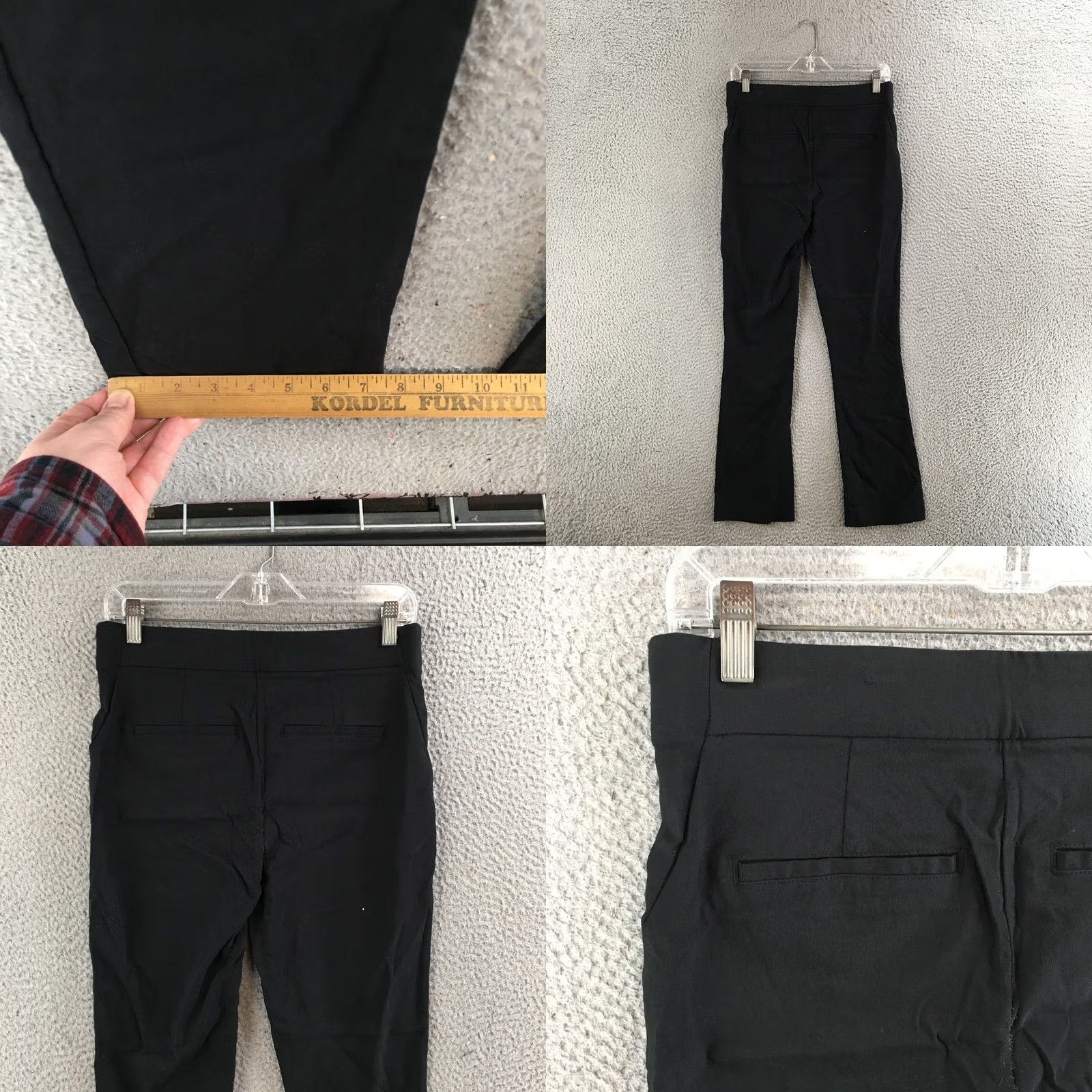 Vintage Maurices Ankle Pants Womens M Short Slim Fit Straight Leg Mid Rise Pull On Black Size 32" / US 10 / IT 46 - 9 Thumbnail
