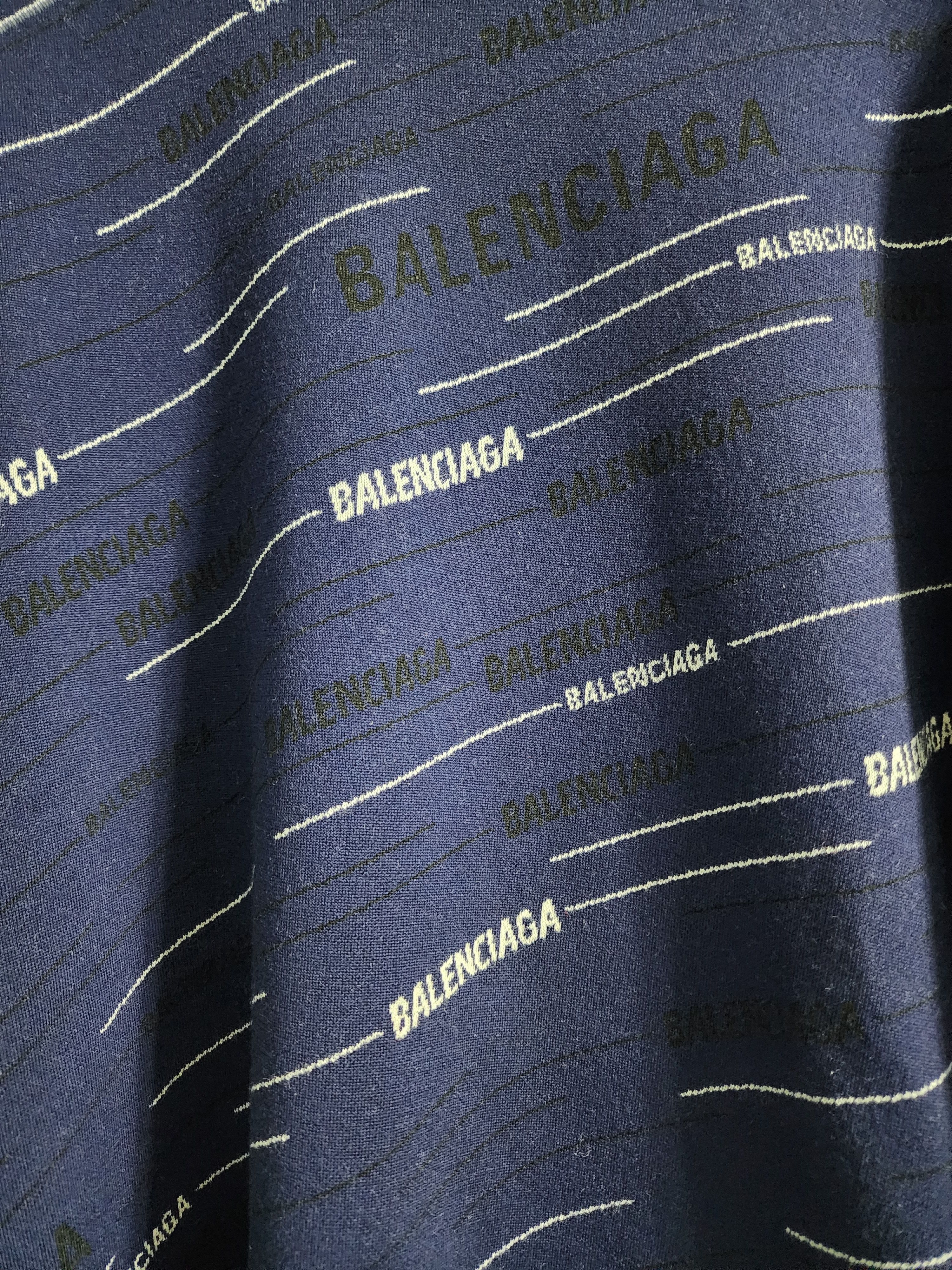 Balenciaga Multi Logo Wool Jacquard Sweater Size US L / EU 52-54 / 3 - 3 Thumbnail