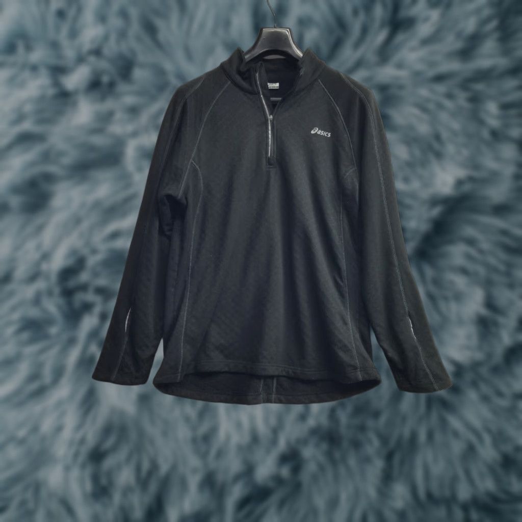Asics ASICS Mens Jacket Regular Large Black 1/3 Zip Long Sleeve Active Trainer 1/4 Zip Running Jogging Walking Shirt? Size US L / EU 52-54 / 3 - 1 Thumbnail