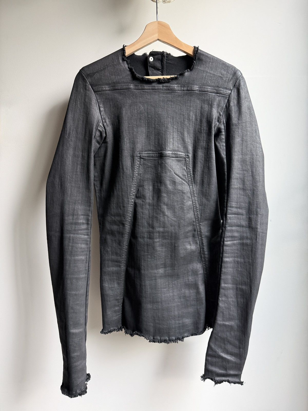 Rick Owens Black Edfu Denim Long Sleeve T-Shirt sz.50 Size US M / EU 48-50 / 2 - 1 Thumbnail