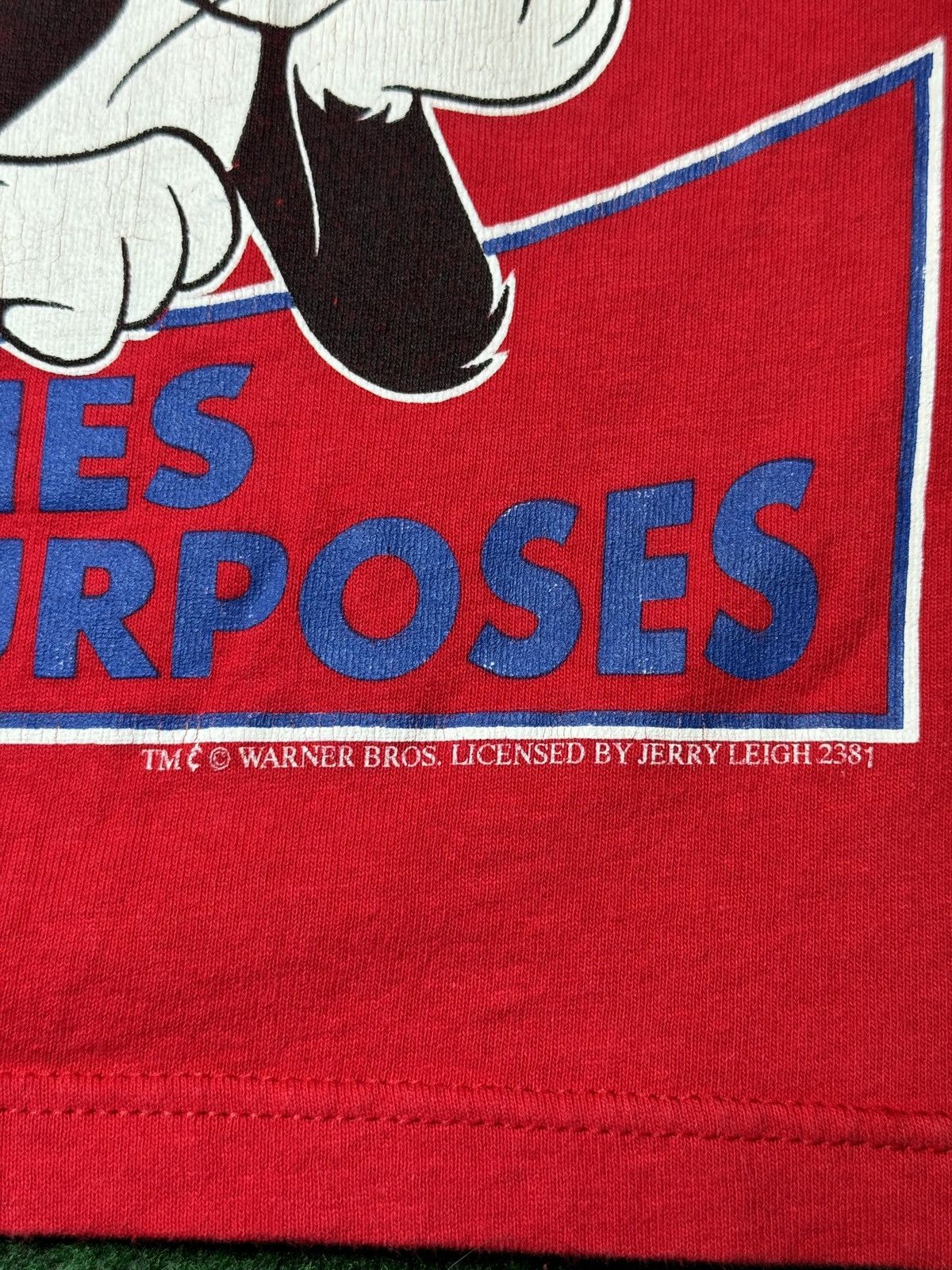 Vintage × Warner Bros Vintage 90s Looney Tunes Medium Crop Top Boxy T Shirt Size M / US 6-8 / IT 42-44 - 3 Thumbnail