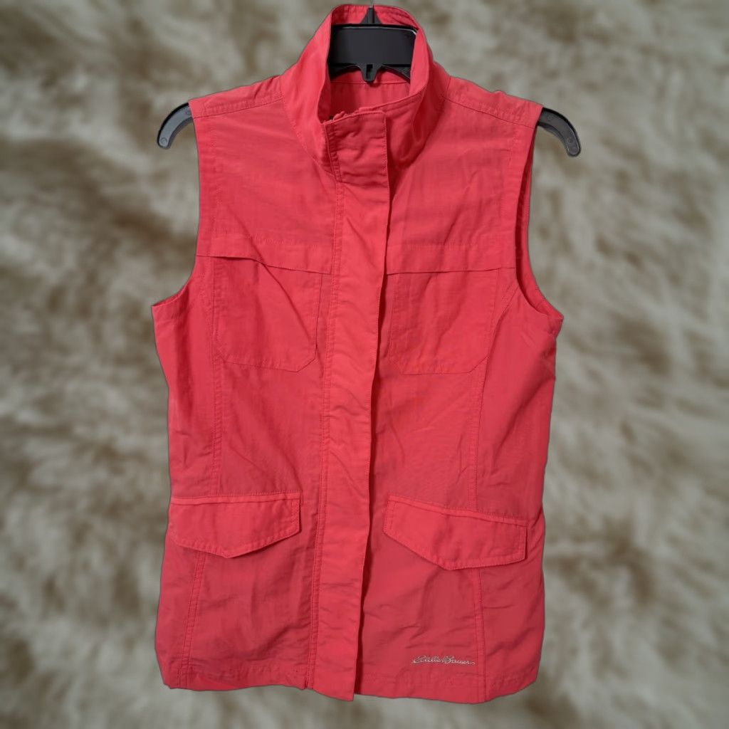 Eddie Bauer Eddie Bauer Womens Vest XS Front Pocket Sleeveless Zipper Pink Coral Size XS Casual Outdoors"} Size XS / US 0-2 / IT 36-38 - 1 Thumbnail