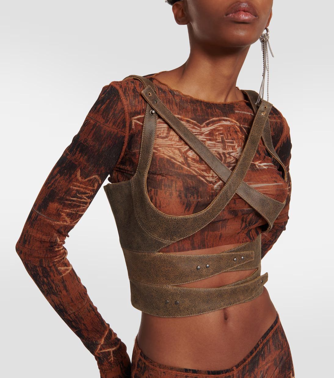 Jean Paul Gaultier Jean Paul Gaultier x KNWLS cutout leather bustier Size XS / US 0-2 / IT 36-38 - 1 Thumbnail