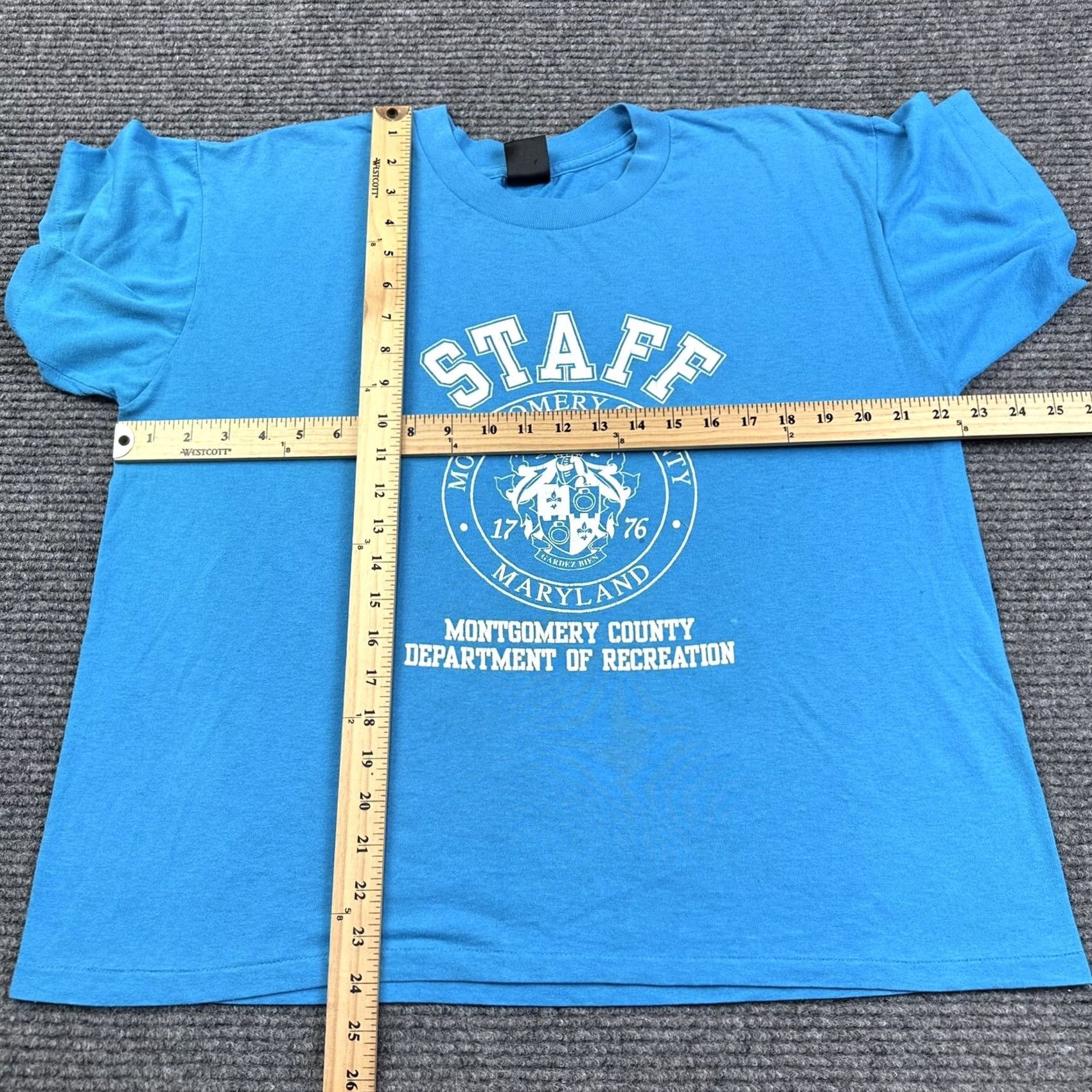 Vintage VINTAGE Maryland Staff Graphic Tee T-Shirt Small Blue 80s Single Stitch Mens Vintage Deadstock USA Size US S / EU 44-46 / 1 - 4 Thumbnail