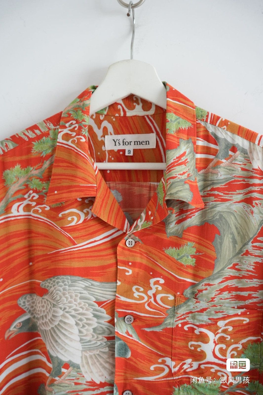 Yohji Yamamoto Yohji Yamamoto 00s Ukiyo-e Eagle Print Shirt Size US L / EU 52-54 / 3 - 3 Thumbnail