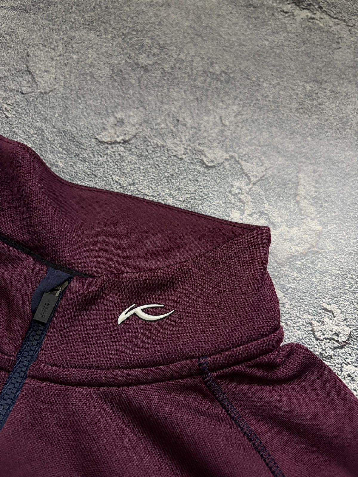 KJUS KJUS Burgundy Diamond Fleece Half-Zip Pullover Size 54 XL Size US XL / EU 56 / 4 - 8 Thumbnail