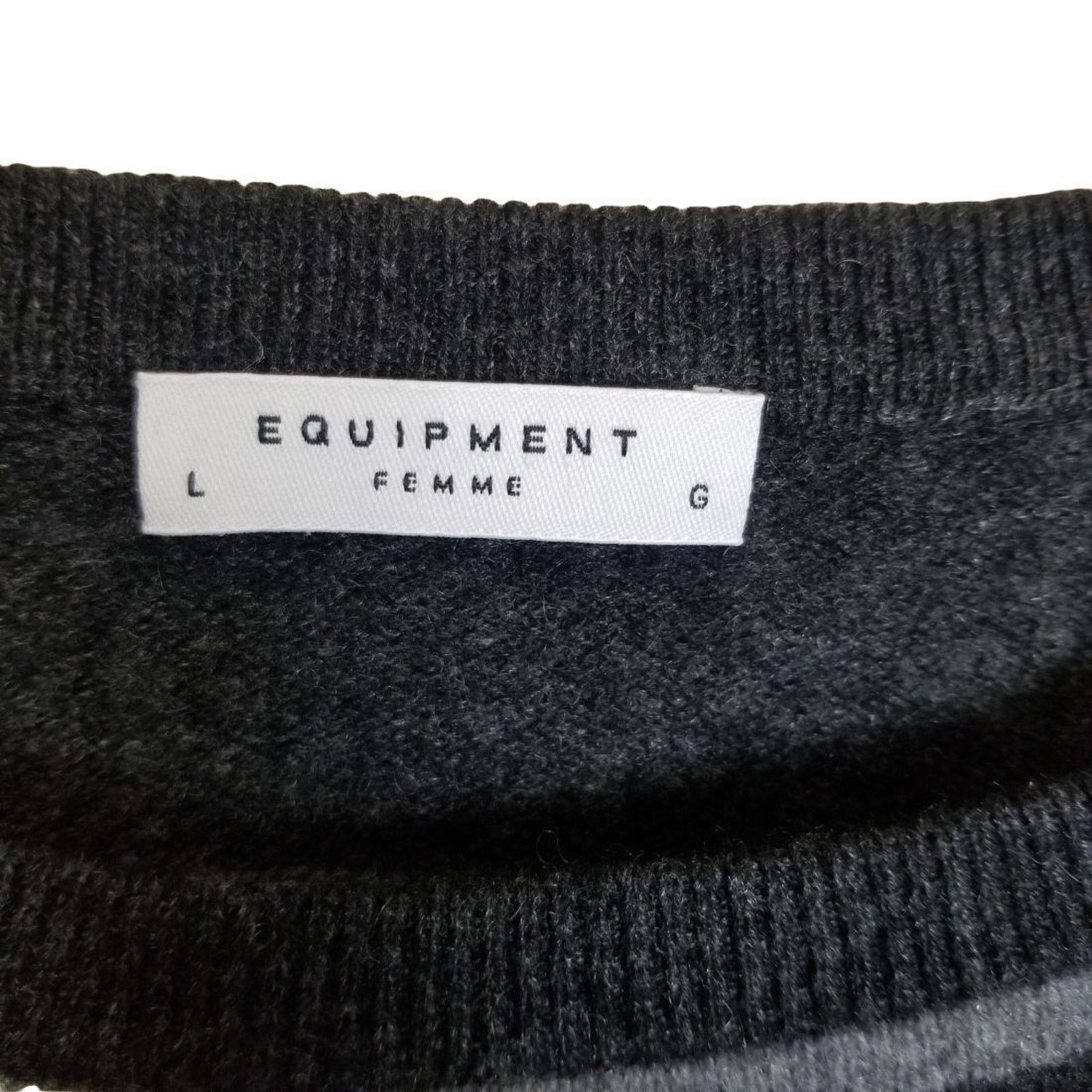 Equipment Equipment Womens Striped Cashmere Sweater Size L Preppy Size L / US 10 / IT 46 - 6 Thumbnail